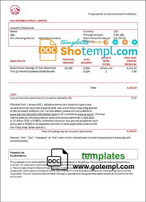 USA AIA invoice fake template in Word and PDF format, fully editable ...