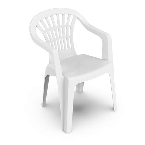 Silla Respaldo Bajo Resina Monobloc Color Blanco Modelo Lyra Bigmat