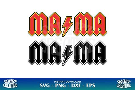 Mama Acdc Svg Cricut Gravectory