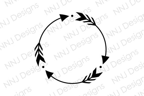 Circle Arrow Wreath Graphic By Nnj Designs Creative Fabrica