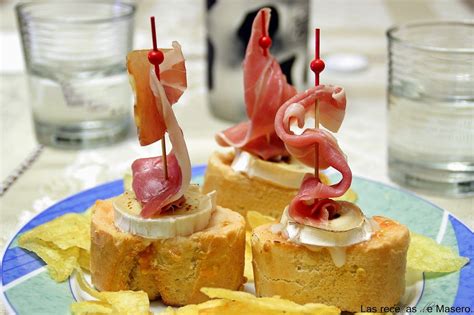 Veleros de jamón y queso de cabra Receta Petitchef