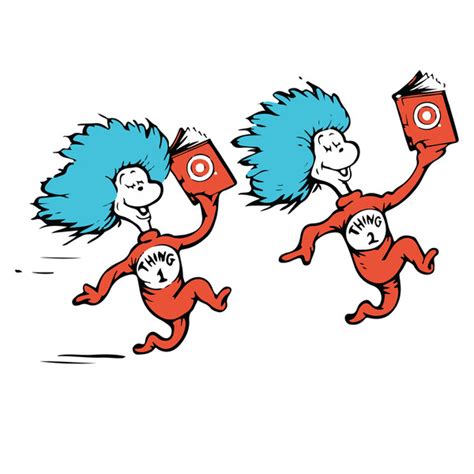 Thing 1 Thing 2 Dr Seuss Svg Dr Seuss Clipart Dr Seuss Bir Inspire