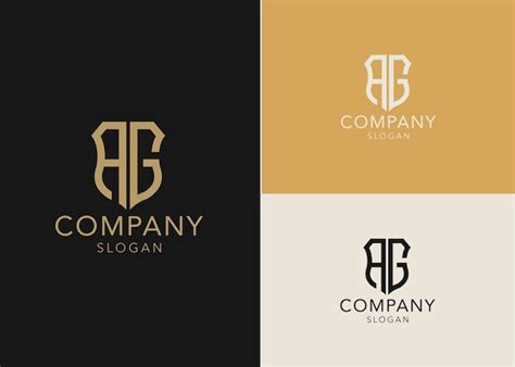 Premium Vector Modern Monogram Initial Letter Ag Logo Design Template