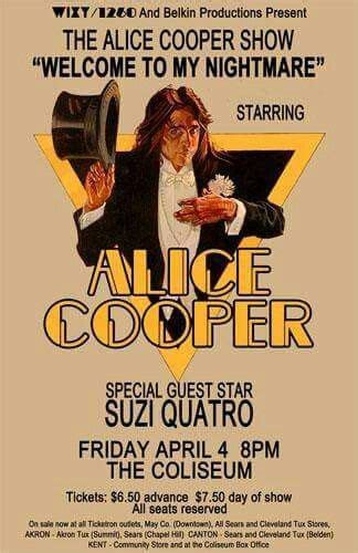 Alice Cooper Promo Vintage Concert Posters Concert Posters Vintage