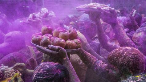 Holi 2023 Women With Sticks Perform Indian Festival Ritual