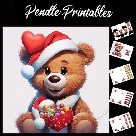 The Cute Candy Box Bear 7x7 Card Kit Matching Box T Bauble Tag Cup1263455 2229 Craftsuprint