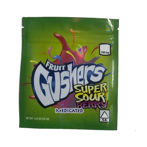 2020 Hot Galactic Fruit Gushers Exotic Mylar Bag Medicated Sour Gushers