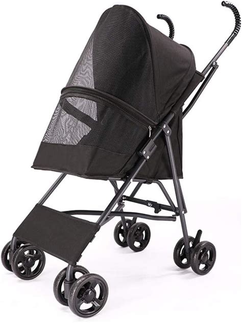 Pet Strollersmall Dog Pram 4 Wheeled With Large 360 Degree Rotatable