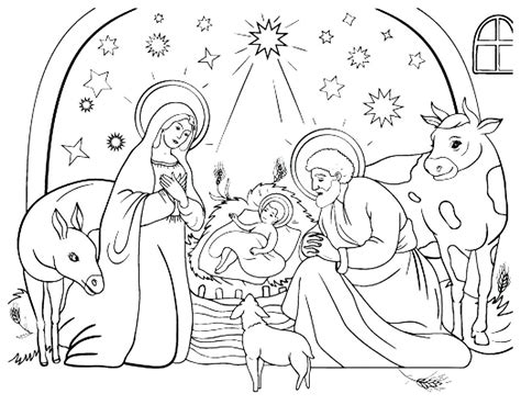 Free Printable Nativity Scene Coloring Pages