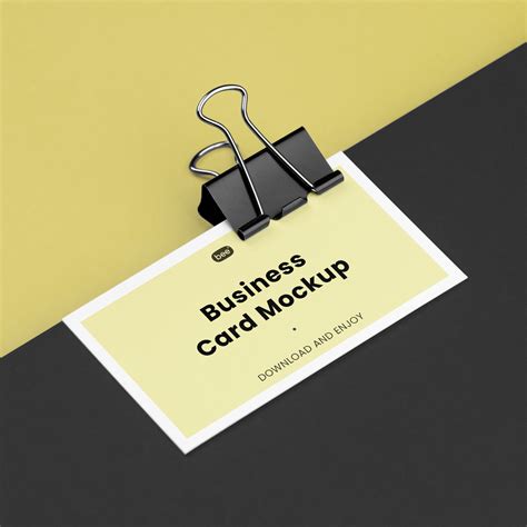 Free Business Card With Clip Mockup Mockupbee