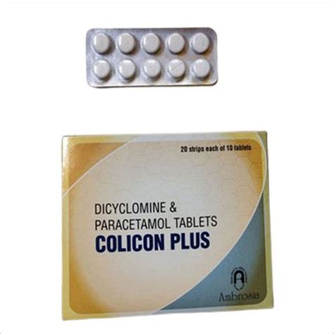 Antispasmodic Analgesic Dicyclomine And Paracetamol Tablets Keep In A