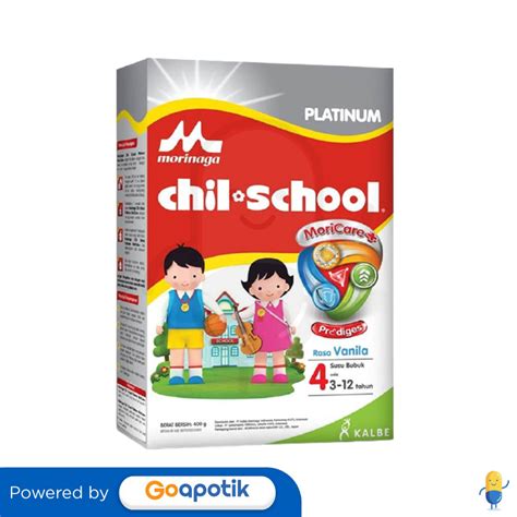MORINAGA CHIL SCHOOL PLATINUM USIA 1-3 TAHUN RASA VANILA 400 GRAM DUS ...
