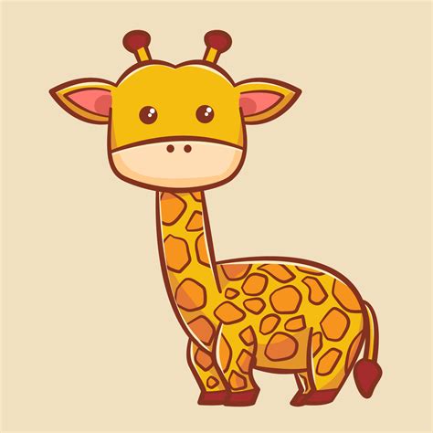 Cute giraffe cartoon character 24557823 Vector Art at Vecteezy