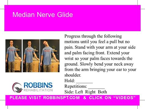 Median Nerve Glide Robbins Rehabilitation Youtube