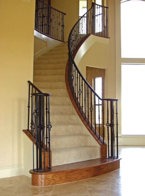 Gothic Hammered Iron Balusters Traditional Staircase Houston By