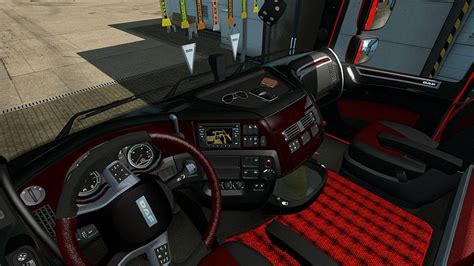 DAF XF EURO 6 BLACK RED INTERIOR ETS2 Mods Euro Truck Simulator 2