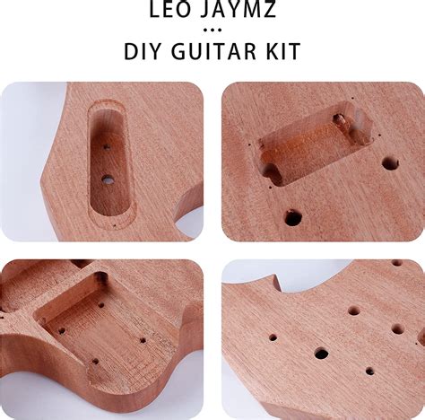 Buy Leo Jaymz Diy Electric Guitar Kits With Mahogany Body And Maple Neck Composite Ebony