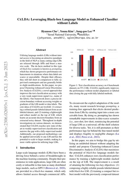 PDF CELDA Leveraging Black Box Language Model As Enhanced Classifier