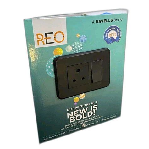 6a Havells Black Reo Switch Socket Combination Board At Rs 25 In New Delhi