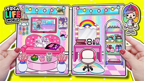 Toca Life World Quiet Book Unicorn House In Quiet Book Youtube