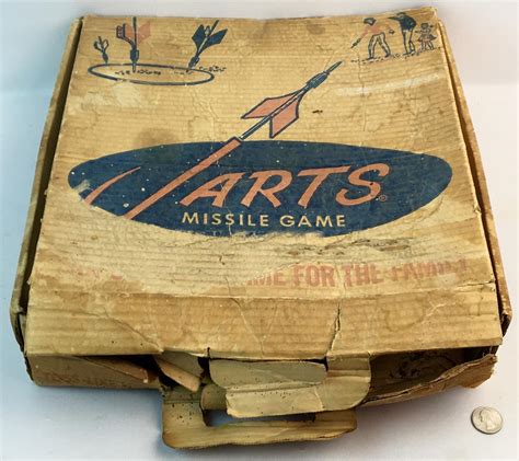 Lot Vintage 1960s Jarts Lawn Darts Missile Game W Original Box