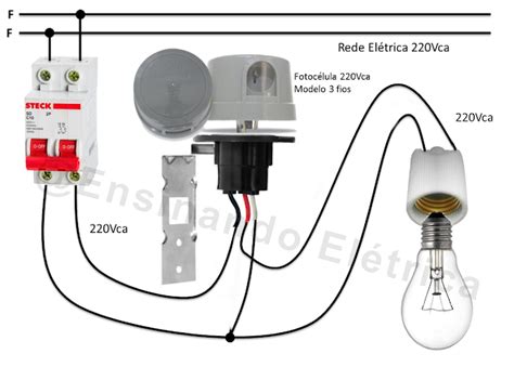 Diagrama De Fotocelda Con Override Switch Sensor De Luz Foto