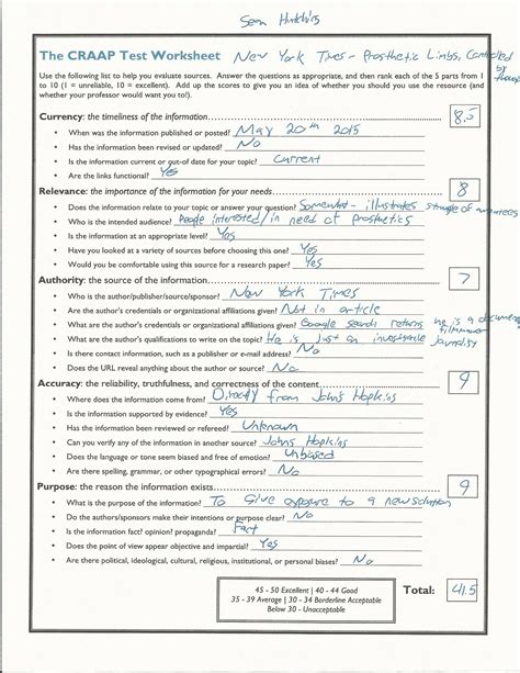 Craap Test Worksheet 9 Craap Ideas In 2020 Teaching Information