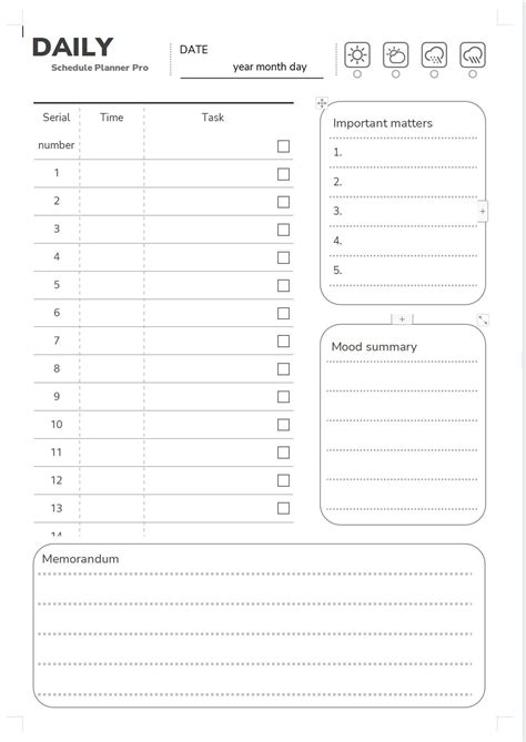 Word Of Schedule Planner Pro Docx Wps Free Templates