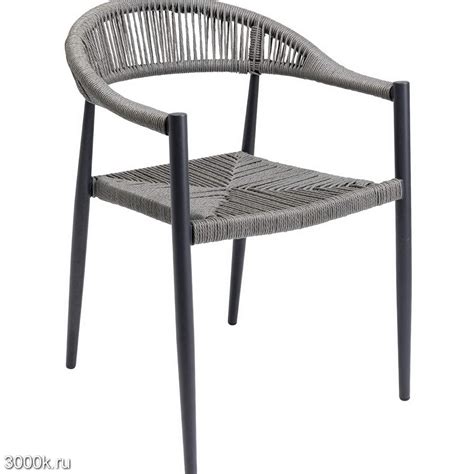86854 Стул с подлокотником Пальма Серый Kare Design – купить по цене 18 ...