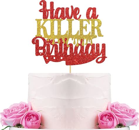 Buy WeBenison Have A Killer Birthday Cake Topper Outdoor Horror Movie