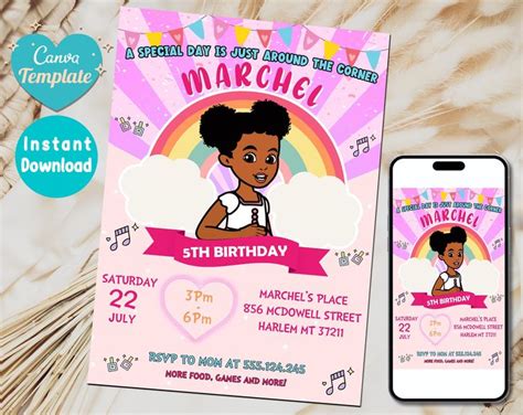 Editable Gracie S Corner Birthday Invitation Gracie S Template