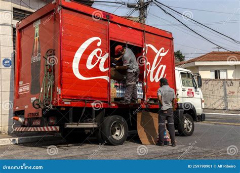 FEMSA Coca Cola Beverage Distribution Truck Parked Editorial Photo