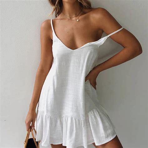 Spaghetti Strap Dresses Off Shoulder Women Summer Dress 2021 Etsy