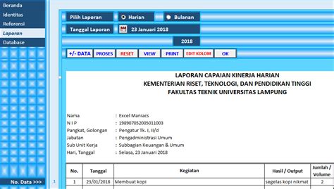 Cara Membuat Laporan Harian Di Excel Imagesee