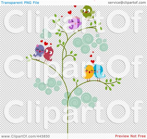 Royalty Free Rf Clip Art Illustration Of Love Bird Couples In A Tree