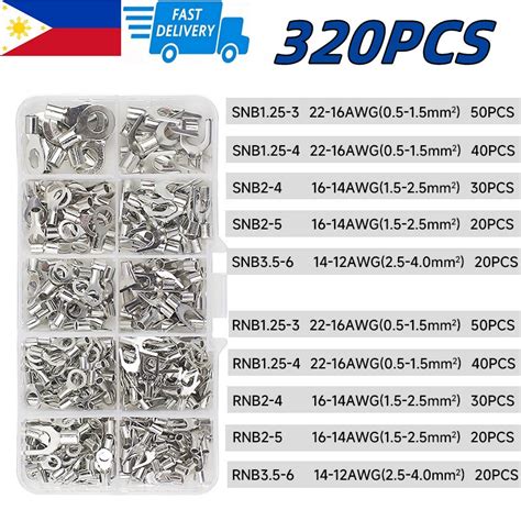 320 Pcs Crimping Terminal And Pliers Splicing Terminal Kit Cold Pressed