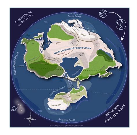 Map : [OC] I made a map of "Pangea Ultima", 250 million years in the ...