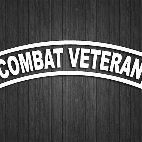 Army Combat Veteran Car Decal Etsy
