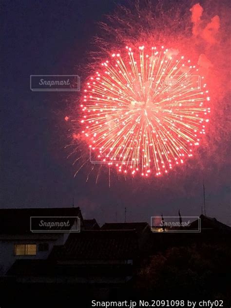 夜空の花火の写真・画像素材 2091098 Snapmart（スナップマート）