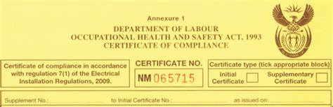 What Is An Electrical Certificate Of Compliance