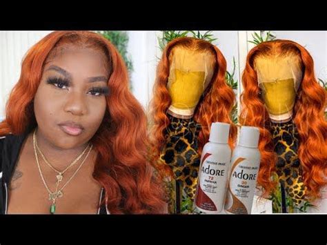 HOW TO BLEACH AND WATERCOLOR YOUR WIG ADORE CINNAMON GINGER