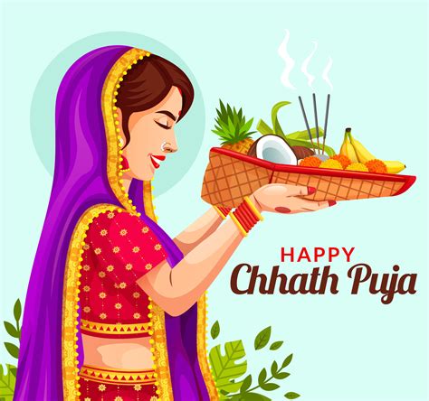 Happy Chhath Puja Background For Sun Festival Of India Vector Of Women