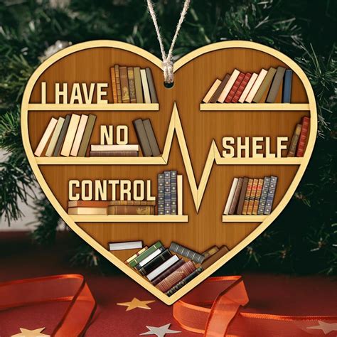 Book Lovers Christmas Ornament Gift For Women Librarian Etsy