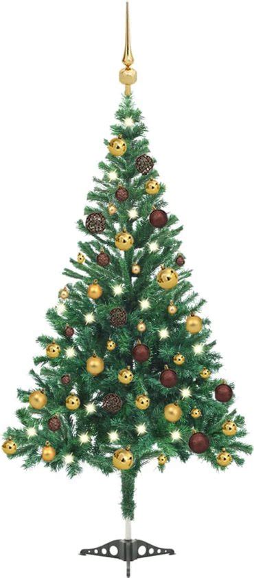 VidaXL Kunstkerstboom Met LED S En Kerstballen 230 Takken 120 Cm Bol