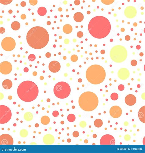 Colorful Polka Dots Seamless Pattern On Black 21 Stock Vector