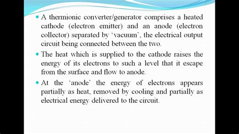 thermionic generator youtube