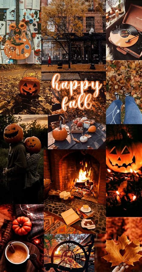 Download Happy Fall Halloween Collage Wallpaper