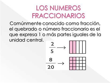 Definici N De N Meros Fraccionarios Qu Es Significado Y Concepto