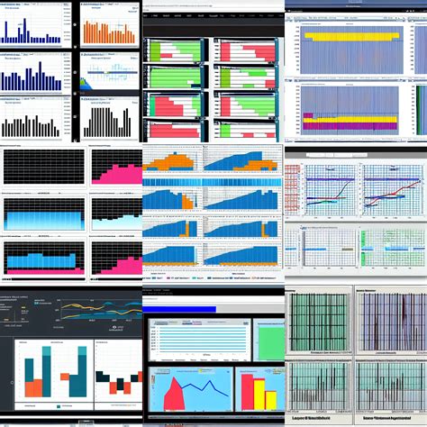 Dashboard With Multiple Time Series Chart And Bar Stable Diffusion