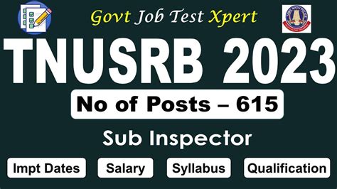 Tnusrb Tamil Nadu Uniformed Services Recruitment Board New